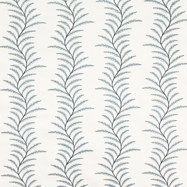 Bayside Bistro Ocean by Carole Designer Fabric Oasis Base: 100% Cotton Embr: 84% Cotton, 16% Viscose India 7 7/8" V, 8 5/8" H 51" - Swanky Fabrics - Bayside Bistro Ocean by Carole Designer Fabric Oasis Base: 100% Cotton Embr: 84% Cotton, 16% Viscose India 7 7/8" V, 8 5/8" H 51" - Swanky Fabrics -