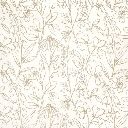 Very Nice Natural by Carole Designer Fabric Oasis Base: 52% Cotton, 48% Polyester Embr: 100% Cotton India 18 7/8" V, 25 5/8" H 51" - Swanky Fabrics -