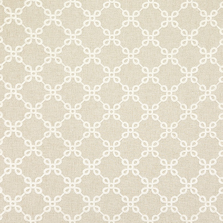 In The Know Linen by Carole Designer Fabric Shape Shifter Base: 70% Polyester, 30% Cotton Embr: 100% Polyester India 4 1/2" V, 4 5/8" H 51.5" - Swanky Fabrics -