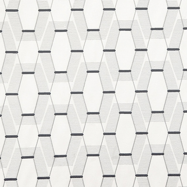 Lunch Date Grey by Carole Designer Fabric Shape Shifter Base: 60% Cotton, 40% Poly Embr: 100% Poly India 11 1/4" V, 8 3/4" H 52" - Swanky Fabrics - Lunch Date Grey by Carole Designer Fabric Shape Shifter Base: 60% Cotton, 40% Poly Embr: 100% Poly India 11 1/4" V, 8 3/4" H 52" - Swanky Fabrics -