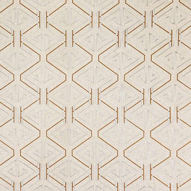 Peek At You Copper by Carole Designer Fabric Shape Shifter Base: 52% Cotton, 48% Poly Embr: 100% Poly India 13" V, 8 3/4" H 52" - Swanky Fabrics - Peek At You Copper by Carole Designer Fabric Shape Shifter Base: 52% Cotton, 48% Poly Embr: 100% Poly India 13" V, 8 3/4" H 52" - Swanky Fabrics -