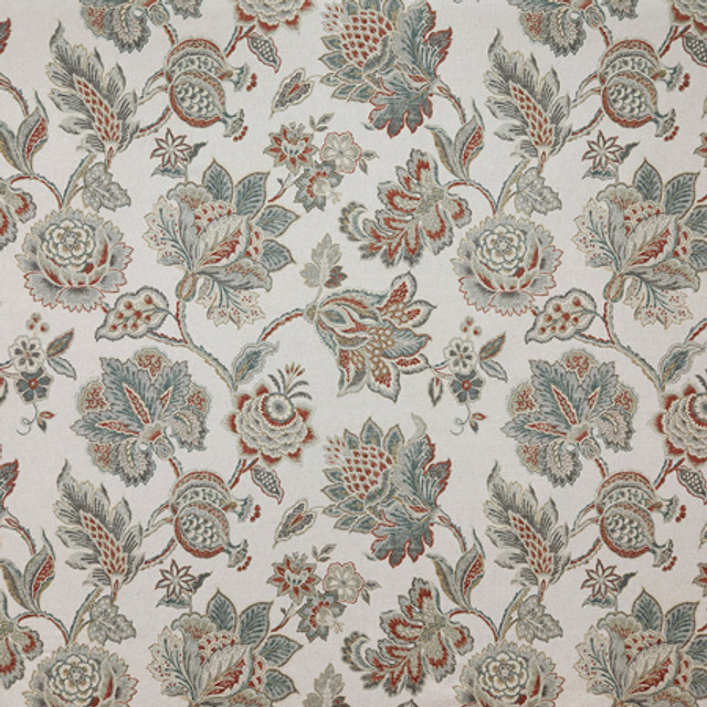 Allied Porcelain by Carole Designer Fabric Sunset Serenade 55% Linen, 45% Cotton Spain 27" V, 27" H 54"" - Swanky Fabrics -