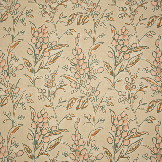 Janice Peach by Carole Designer Fabric Sunset Serenade 55% Linen, 45% Viscose UK 25 1/8" V, 27 1/4" H 55"" - Swanky Fabrics - Janice Peach by Carole Designer Fabric Sunset Serenade 55% Linen, 45% Viscose UK 25 1/8" V, 27 1/4" H 55"" - Swanky Fabrics -