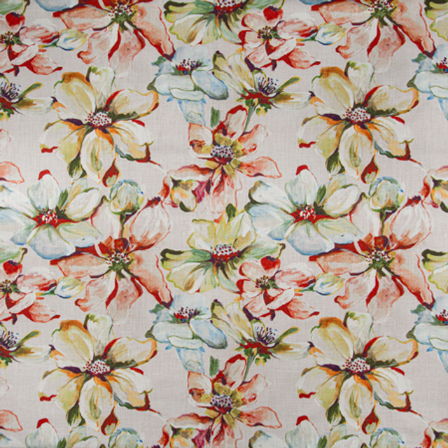 Whole Time Jewel by Carole Designer Fabric Sunset Serenade 100% Cotton India 27" V, 27" H 54"" - Swanky Fabrics -