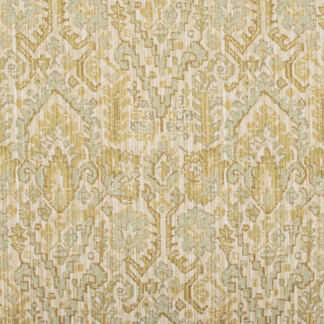 S6912 Gilded by Greenhouse Designer Fabric 50.32% Rayon, 27.33% Polyester, 20.16% Polyester (Uv), 2.19% Cotton USA 33,000 </p><p>Repeat: 27.875" H, 13.313" V 55" - Swanky Fabrics -