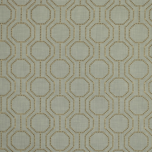 S6840 Cadet by Greenhouse Designer Fabric 51% Polyester, 49% Cotton With 100% Polyester Embroidery India DRAPERY </p><p>Repeat: 6.25" H, 6.75" V 54" - Swanky Fabrics -