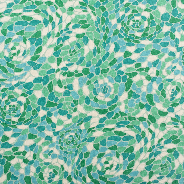 S6355 Seaglass by Greenhouse Designer Fabric 100% Cotton Pakistan 50,000 </p><p>Repeat: 26.75" H, 24.75" V 54" - Swanky Fabrics - S6355 Seaglass by Greenhouse Designer Fabric 100% Cotton Pakistan 50,000 </p><p>Repeat: 26.75" H, 24.75" V 54" - Swanky Fabrics -