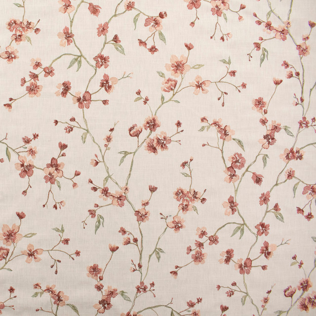 S6143 Blossom by Greenhouse Designer Fabric 69% Cotton, 31% Polyester With 100% Rayon Embroidery India 9,000 </p><p>Repeat: 25" H, 24.75" V 54" - Swanky Fabrics - S6143 Blossom by Greenhouse Designer Fabric 69% Cotton, 31% Polyester With 100% Rayon Embroidery India 9,000 </p><p>Repeat: 25" H, 24.75" V 54" - Swanky Fabrics -