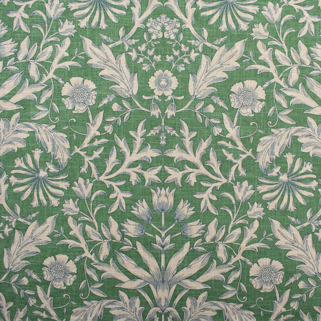 S6174 Verdura by Greenhouse Designer Fabric 55% Linen, 45% Viscose Korea 12,000 </p><p>Repeat: 27.25" H, 26" V 55" - Swanky Fabrics -