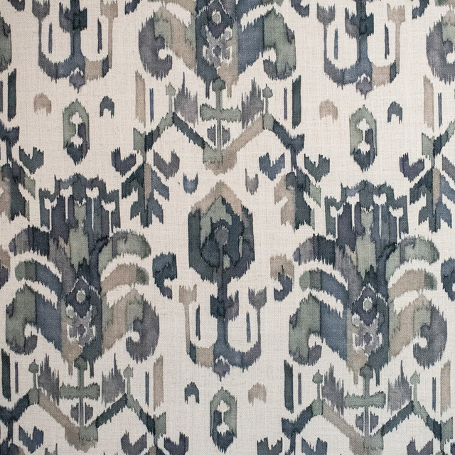 S6082 Midnight by Greenhouse Designer Fabric 95% Polyester, 5% Linen China 50,000 </p><p>Repeat: 14" H, 27.25" V 56" - Swanky Fabrics -