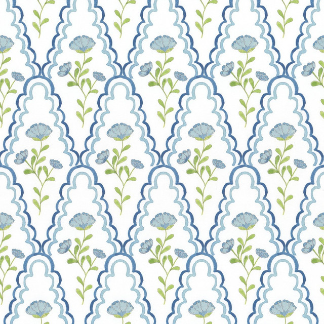 W7848 Scallop Floral 3 Denim by Aoc Wallcovering Aoc Wallcovering W7848 Scallop Floral 3 DenimWallcovering THE ART OF COLOR MORNINGSIDE WALLPAPER 100%OTH USA </p><p>Repeat: H: 4.500, V: 9.750 27 in - Fabric Carolina - W7848 Scallop Floral 3 Denim by Aoc Wallcovering Aoc Wallcovering W7848 Scallop Floral 3 DenimWallcovering THE ART OF COLOR MORNINGSIDE WALLPAPER 100%OTH USA </p><p>Repeat: H: 4.500, V: 9.750 27 in - Fabric Carolina -
