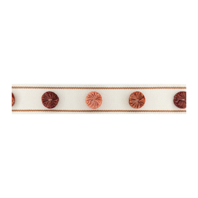 Odessa Tape 7 Spice by Stout Trim Stout Trim Odessa Tape 7 SpiceTrim NEW TRADITIONS TRIM 94%SVI 6%POL CHINA </p><p>Repeat: H: 5.500, V: 0.000 1.25 in - Fabric Carolina -