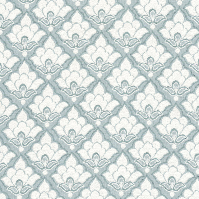 Turret 1 Moonstone by Stout Fabric Stout Fabric Turret 1 MoonstoneFabric GREAT IMPRESSIONS BLUE/SPA 52%SVI 32%POL 16%COT USA </p><p>Repeat: H: 4.875, V: 4.500 57.5 in - Fabric Carolina -