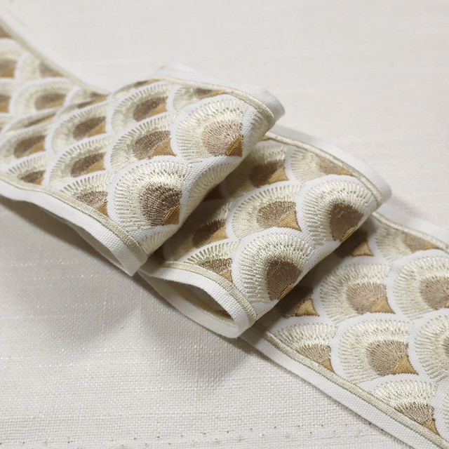 Fanny Emb Tape Quartz by Magnolia Designer Trim - 100% Cotton, Emb Viscose India Horizontal: and Vertical: 4 - Swanky Fabrics - Fanny Emb Tape Quartz by Magnolia Designer Trim - 100% Cotton, Emb Viscose India Horizontal: and Vertical: 4 - Swanky Fabrics -