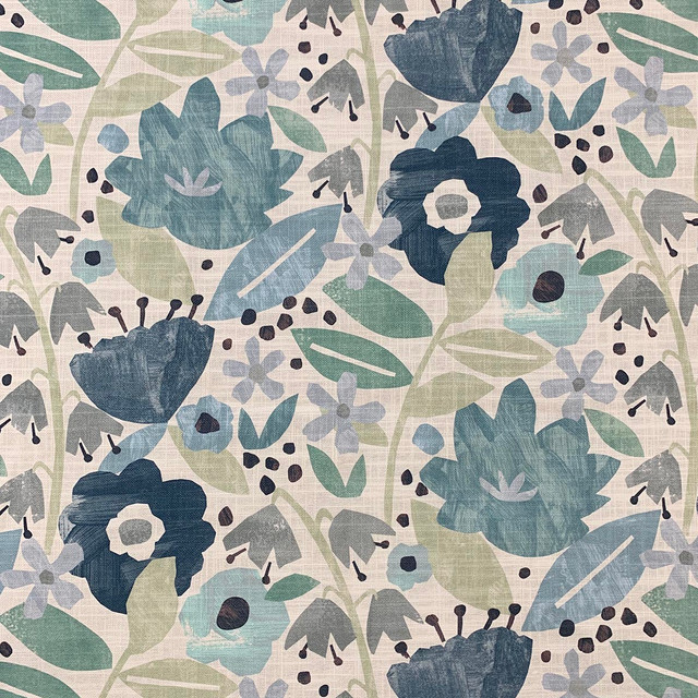 Petal Splash by Magnolia Designer Fabric - 75 Cotton, 25 Linen Pakistan 17000 Horizontal: 27 and Vertical: 26.5 54.5 - Swanky Fabrics -