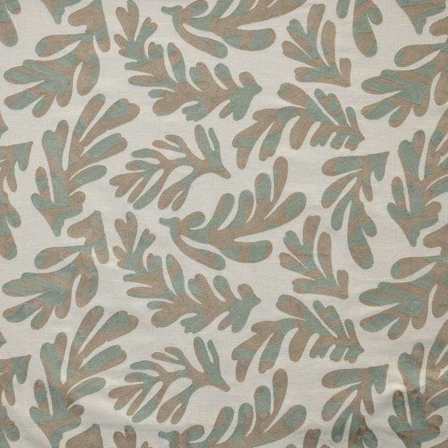 Elkhorn 324 Celadon by Maxwell Designer Fabric COLOR THEORY-VOL.VII JUNGLE ROOM BASE: 36% COTTON INDIA V-15.2" H-25.4" 56" - Swanky Fabrics - Elkhorn 324 Celadon by Maxwell Designer Fabric COLOR THEORY-VOL.VII JUNGLE ROOM BASE: 36% COTTON INDIA V-15.2" H-25.4" 56" - Swanky Fabrics -