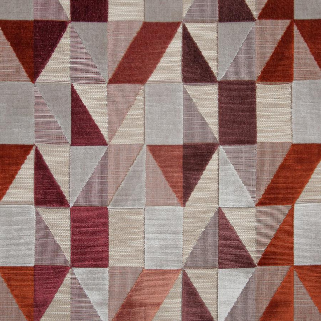 Trieste # 644 Rhubarb by Maxwell Designer Fabric Performance Cut Velvets 52% VISCOSE
23% POLYESTER
21% COTTON
4% LINEN BELGIUM V-11.7" H-13.8" 55" - Swanky Fabrics -