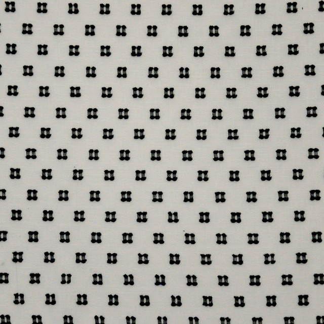 Netsuke 518 Domino by Maxwell Designer Fabric SHEER CRAFT 100% POLYESTER TURKEY  V-1.5" H-1.5" 118"  - Swanky Fabrics -