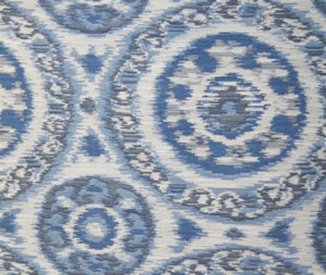 Trepid Indigo by Norbar Designer Fabric SOLEIL 100% POLYESTER USA 13 3/8"V 13 3/4"H 54 - Swanky Fabrics - Trepid Indigo by Norbar Designer Fabric SOLEIL 100% POLYESTER USA 13 3/8"V 13 3/4"H 54 - Swanky Fabrics -