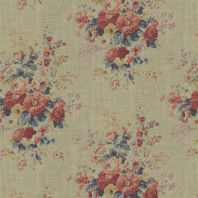 Royal Bloom Indienne 570081 by VILLA D'ASCOLI Designer Fabric - 55% linen, 45% rayon Pakistan 50000 Horizontal: 27 and Vertical: 25.25 54  - Swanky Fabrics -