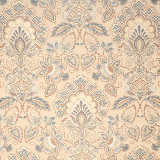 D4434 Felicity Chambray by Charlotte Designer Fabric Vintage Damask 100% Polyester Asia </p><p>Repeat: Horizontal 14.75" x Vertical 18.25" 54 Inches - Swanky Fabrics - D4434 Felicity Chambray by Charlotte Designer Fabric Vintage Damask 100% Polyester Asia </p><p>Repeat: Horizontal 14.75" x Vertical 18.25" 54 Inches - Swanky Fabrics -