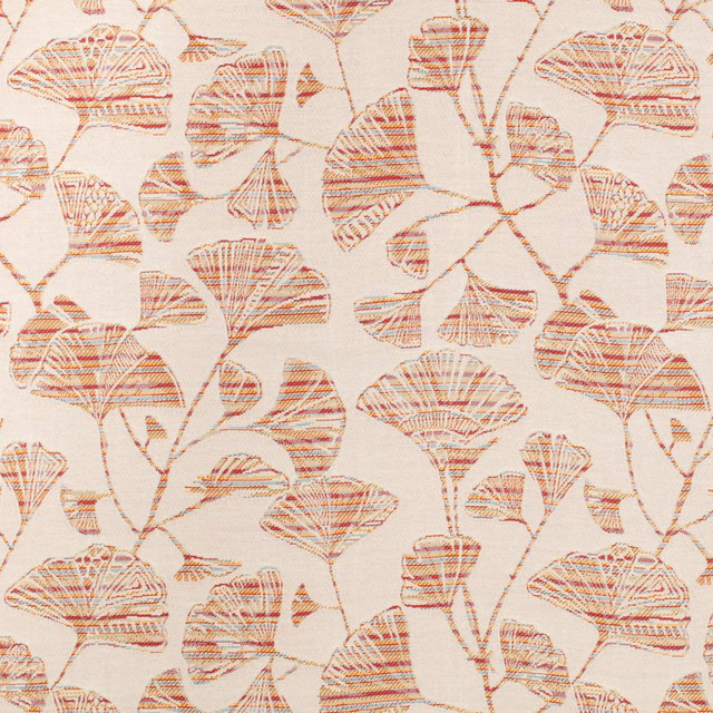 D4555 Ginkgo Poppy by Charlotte Designer Fabric Veranda II 71% Polypropylene, 29% Polyester Mexico </p><p>Repeat: Horizontal 11" x Vertical 11" 54 Inches - Swanky Fabrics -