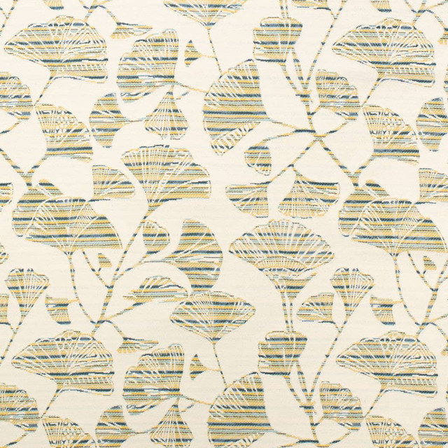 D4557 Ginkgo Sun by Charlotte Designer Fabric Veranda II 71% Polypropylene, 29% Polyester Mexico </p><p>Repeat: Horizontal 11" x Vertical 11" 54 Inches - Swanky Fabrics -