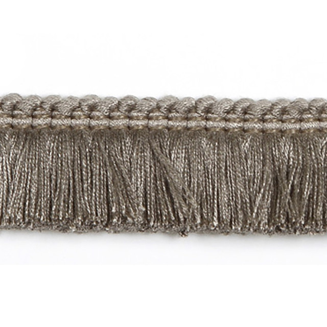 Hellenic Key Brushed Fringe Slate by Europatex Designer Fabric Hellenic 97% Fibranne, 2% Polyester, 1% Nylon 1.25 inches - Swanky Fabrics -