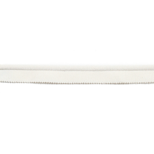Hellenic Key Grosgrain Lip Cord White by Europatex Designer Fabric Hellenic 45% Rayon, 31% Cotton, 23% Fibranne, 1% Polyester 0.25 inches - Swanky Fabrics -