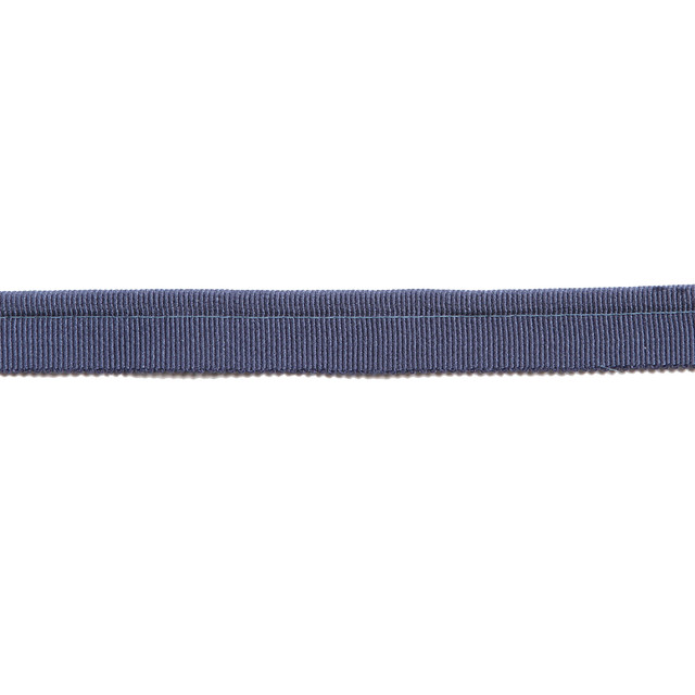Hellenic Key Grosgrain Lip Cord Denim by Europatex Designer Fabric Hellenic 45% Rayon, 31% Cotton, 23% Fibranne, 1% Polyester 0.25 inches - Swanky Fabrics -