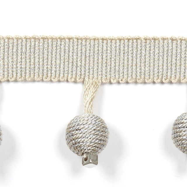 Le Lin Metallic Beaded Fringe Porcelain by Europatex Designer Fabric Le Lin 53% Fibranne, 28% Rayon, 19% Cotton 1.46 inches - Swanky Fabrics - Le Lin Metallic Beaded Fringe Porcelain by Europatex Designer Fabric Le Lin 53% Fibranne, 28% Rayon, 19% Cotton 1.46 inches - Swanky Fabrics -