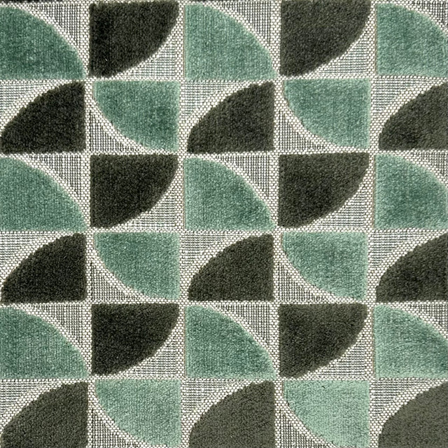 Pinwheel Jade by Europatex Designer Fabric Pinwheel 56% Polyester, 44% Cotton 13.5" H, 3.5" V 54.00 inches - Swanky Fabrics -