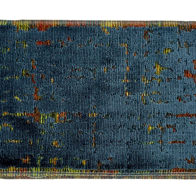 Sunburst Navy by Europatex Designer Fabric Sunburst 100% Polyester 6.75 inches - Swanky Fabrics -