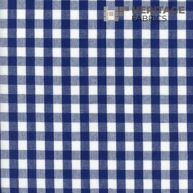 Chester Royal by Heritage Designer Fabric - 100% Cotton India 9,000 Horizontal: 0.75" and Vertical: 0.75" 54" - Swanky Fabrics -