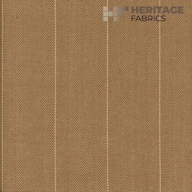 Copley Stripe Caramel by Heritage Designer Fabric - 100% Cotton India 15,000 Horizontal: 2.3" and Vertical: N/A 54" - Swanky Fabrics -