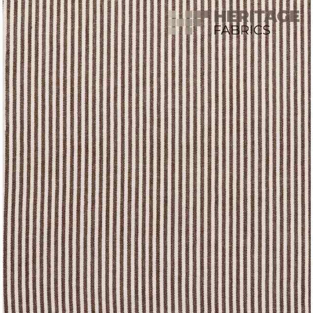 Essex Chocolate by Heritage Designer Fabric - 100% Cotton India 9,000 Horizontal: 0.25" and Vertical: N/A 54" - Swanky Fabrics -