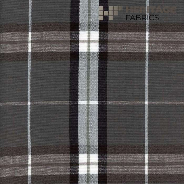 Harrison Charcoal by Heritage Designer Fabric - 100% Cotton India Horizontal: N/A and Vertical: N/A 54" - Swanky Fabrics -
