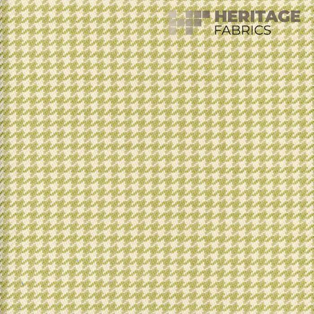 Houndstooth Honeydew by Heritage Designer Fabric - 100% Cotton India 20,000 Horizontal: 0.375" and Vertical: 0.375" 54" - Swanky Fabrics -
