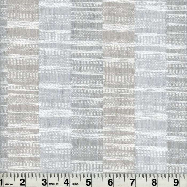 Kinson Silver Blue by Heritage Designer Fabric - 85% Polyester 15% Cotton Turkey 45,000 Horizontal: 13.5" and Vertical: 4.25" 54" - Swanky Fabrics -