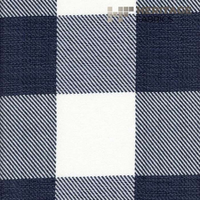 Metro Check Indigo by Heritage Designer Fabric - 100% Cotton India 30,000 Horizontal: 6.75" and Vertical: 6.75" 54" - Swanky Fabrics - Metro Check Indigo by Heritage Designer Fabric - 100% Cotton India 30,000 Horizontal: 6.75" and Vertical: 6.75" 54" - Swanky Fabrics -
