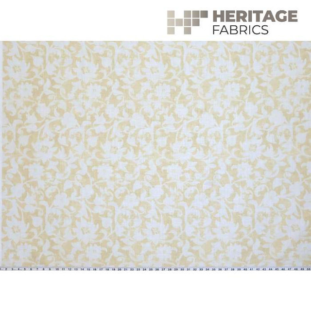 Mustique Marigold by Heritage Designer Fabric - 72% Polyester; 28% Cotton India 51,000 Horizontal: 11" and Vertical: 21" 54" - Swanky Fabrics - Mustique Marigold by Heritage Designer Fabric - 72% Polyester; 28% Cotton India 51,000 Horizontal: 11" and Vertical: 21" 54" - Swanky Fabrics -