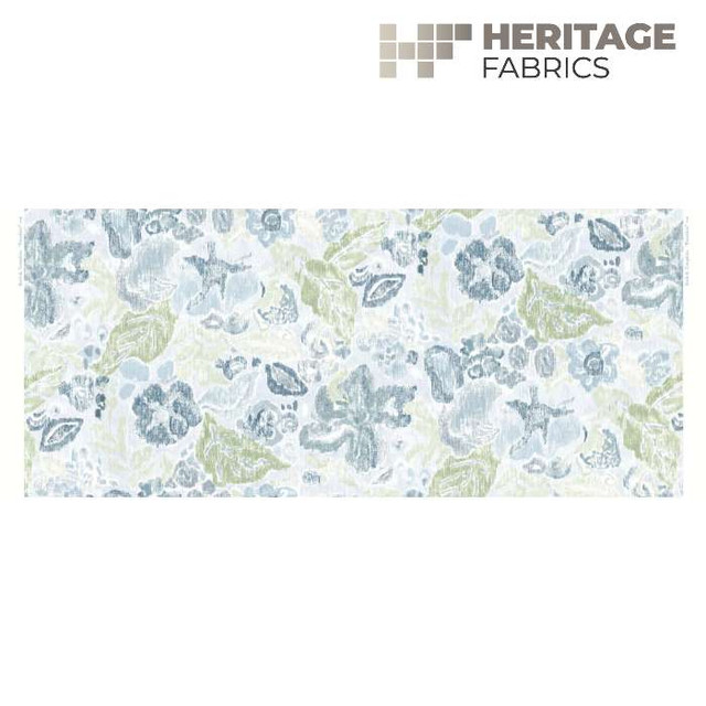 Paradisio Seabreeze by Heritage Designer Fabric - 100% Cotton Turkey Horizontal: 27.5" half drop and Vertical: 23.5" 54" - Swanky Fabrics - Paradisio Seabreeze by Heritage Designer Fabric - 100% Cotton Turkey Horizontal: 27.5" half drop and Vertical: 23.5" 54" - Swanky Fabrics -