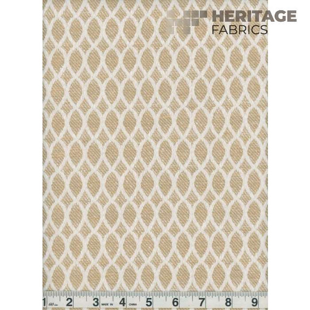 Summit Dijon by Heritage Designer Fabric - 53% Poly + 47% Cotton India 100,000 Horizontal: 0.75" and Vertical: 2.25" 54" - Swanky Fabrics -