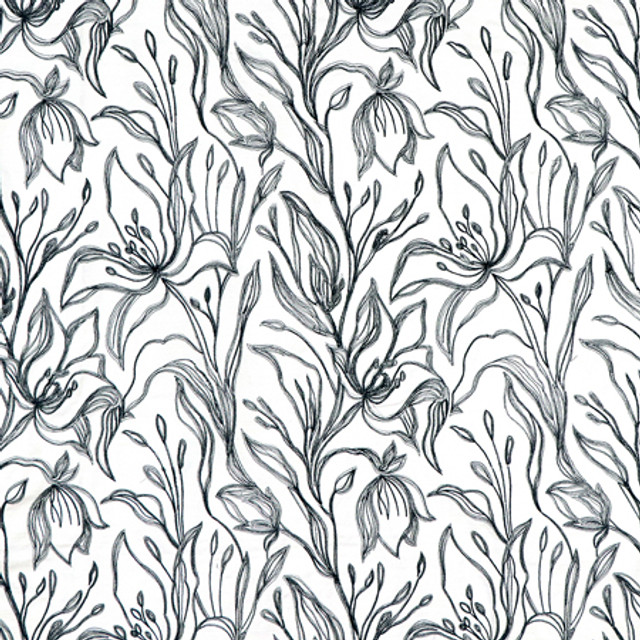 <p>Melody Raven by Carole Designer Fabric</p><p><strong>Required Minimum Quantity Purchase: 2 yards</strong></p><p>Book: Forget Me Knot</p><p>Content: Base: 100% Cotton Embr: 75% Cotton, 25% Rayon</p><p>Origin: </p><p>Performance: N/A</p><p>Repeat: 15 1/2" V, 13 1/2" H</p><p>Width: 52*"</p>