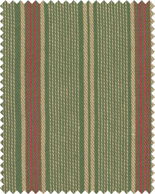 Mind The Gap Fabric TYROLEAN STRIPES Woven Fabric (FB00107) | FB00107 | TYROL APRES-SKI HOME COLLECTION | Green, Red, Taupe | Fabric Carolina | https://www.fabriccarolina.com/