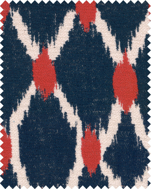 Mind The Gap Fabric SEEBENSEE Woven Fabric (FB00112) | FB00112 | TYROL APRES-SKI HOME COLLECTION | Blue, Red, White | Fabric Carolina | https://www.fabriccarolina.com/