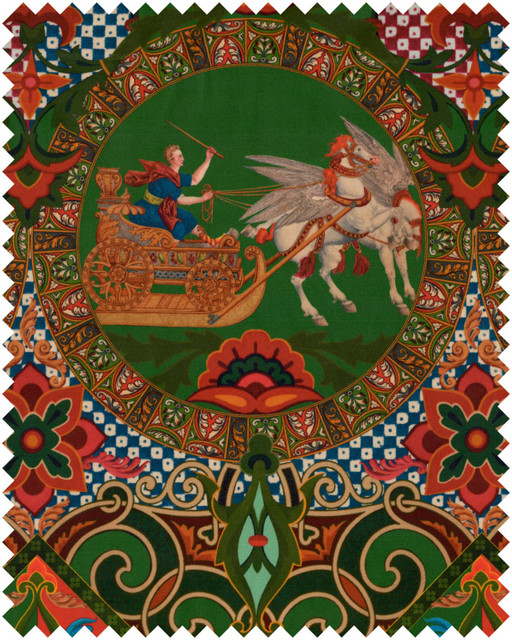 Mind The Gap Fabric MYTHOLOGY Velvet (FB00123) | FB00123 | LA DOLCE VITA | Blue, Green, Orange, Red, White, Yellow, Gold | Fabric Carolina | https://www.fabriccarolina.com/