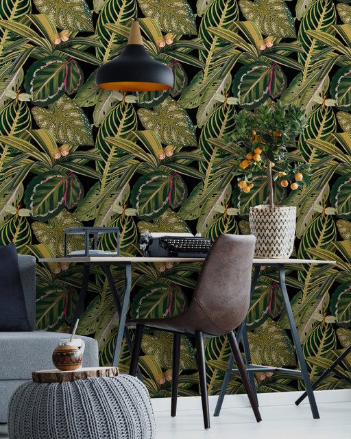 Mind The Gap Wallpaper AMAZONIA Wallpaper (WP20159) | WP20159 | PREMIUM DESIGNER WALLPAPER COLLECTION | 3 rolls x 20.5 x 118.1 in | 0.52m / 20.5in | 3m / 118in | 4.65mp | 52cm / 20.5in | Black, Green | Non-woven | Paste the wall | 3-rolls in a box | Fabric Carolina | https://www.fabriccarolina.com/