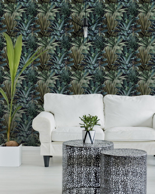 Mind The Gap Wallpaper LUSH SUCCULENTS Wallpaper (WP20164) | WP20164 | PREMIUM DESIGNER WALLPAPER COLLECTION | 3 rolls x 20.5 x 118.1 in | 0.52m / 20.5in | 3m / 118in | 4.65mp | 52cm / 20.5in | Black, Green | Non-woven | Paste the wall | 3-rolls in a box | Fabric Carolina | https://www.fabriccarolina.com/