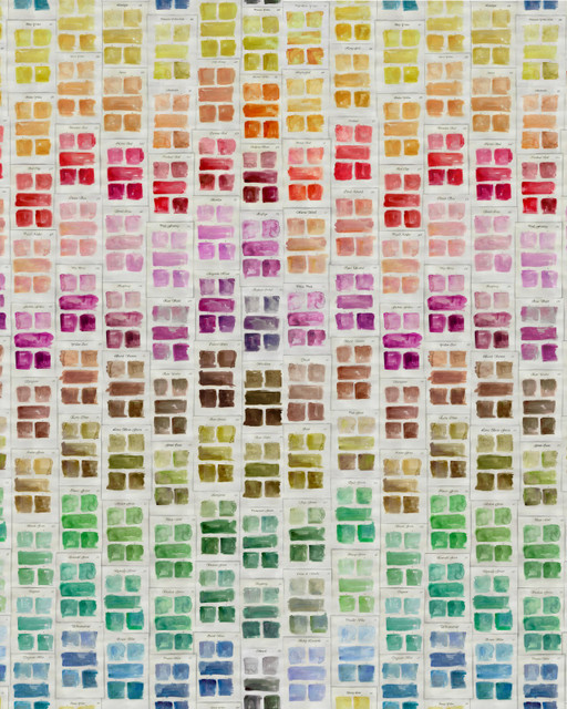 Mind The Gap Wallpaper PALETTE Wallpaper (WP20801) | WP20801 | MINNIE KEMP X MINDTHEGAP | 3 rolls x 20.5 x 118.1 in | 0.52m / 20.5in | 3m / 118in | 4.68mp | 300cm / 118in | Blue, Brown, Green, Pink, Purple, Red, Yellow | Non-woven | Paste the wall | 3-rolls in a box | Fabric Carolina | https://www.fabriccarolina.com/